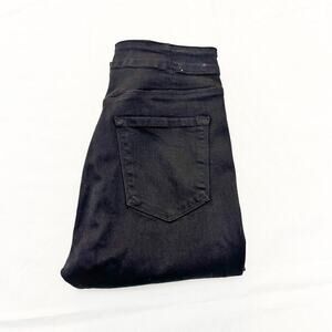 J. Brand Natasha Seriously Black Skinny Denim Jeans Button Fly Size 26